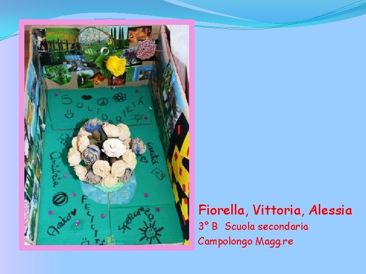 Fiorella, Vittoria, Alessia 3° B Scuola secondaria Campolongo Magg. re 