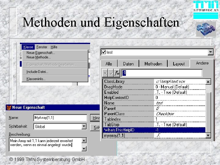 Methoden und Eigenschaften © 1999 TMN-Systemberatung Gmb. H 