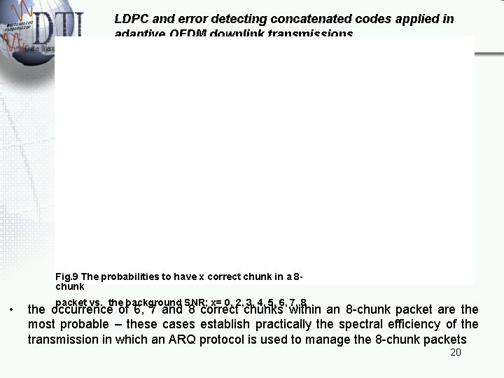 LDPC and error detecting concatenated codes applied in adaptive OFDM downlink transmissions Fig. 9