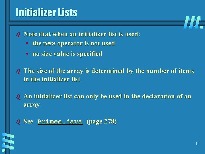 Initializer Lists b Note that when an initializer list is used: • the new Initializer Lists b Note that when an initializer list is used: • the new