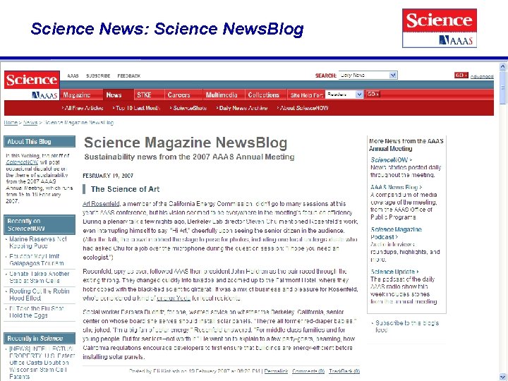 Science News: Science News. Blog 