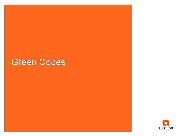 Green Codes 
