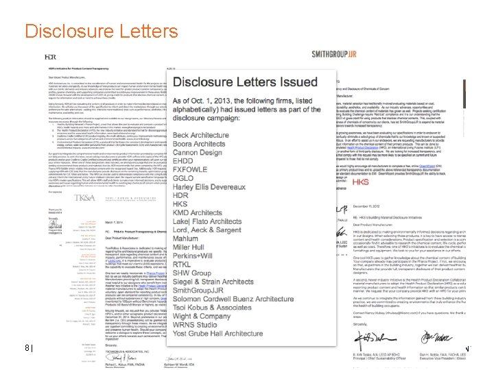 Disclosure Letters 8| 