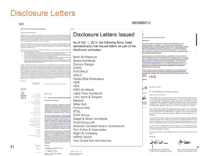 Disclosure Letters 8| Disclosure Letters 8|