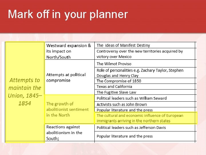 Mark off in your planner 