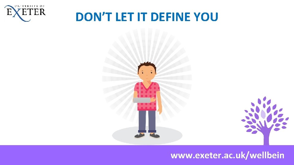 DON’T LET IT DEFINE YOU www. exeter. ac. uk/wellbein 