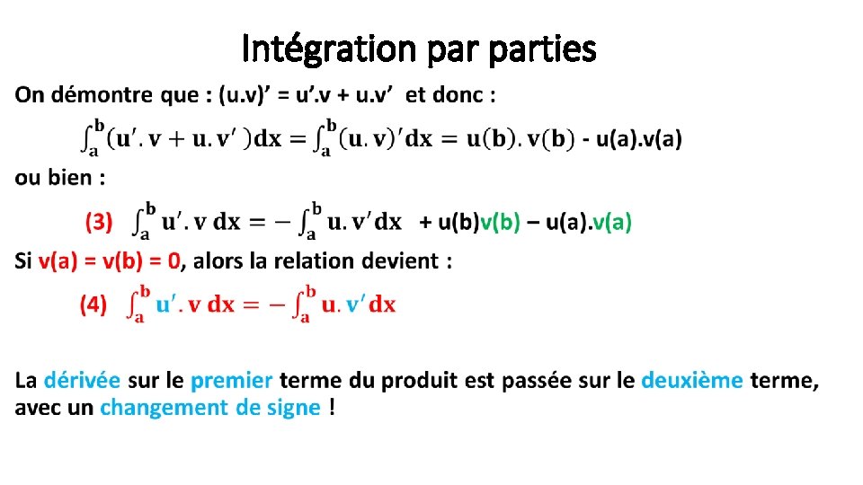 Intégration parties • 