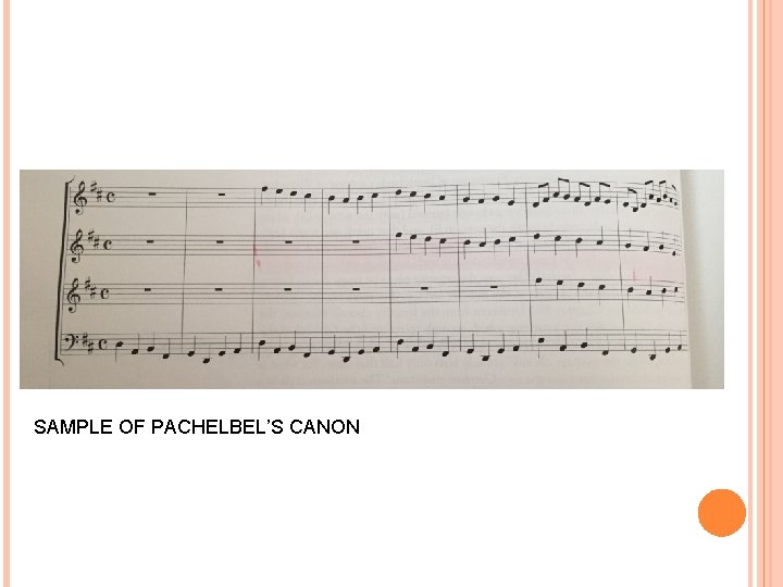 SAMPLE OF PACHELBEL’S CANON 