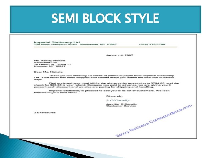 SEMI BLOCK STYLE 