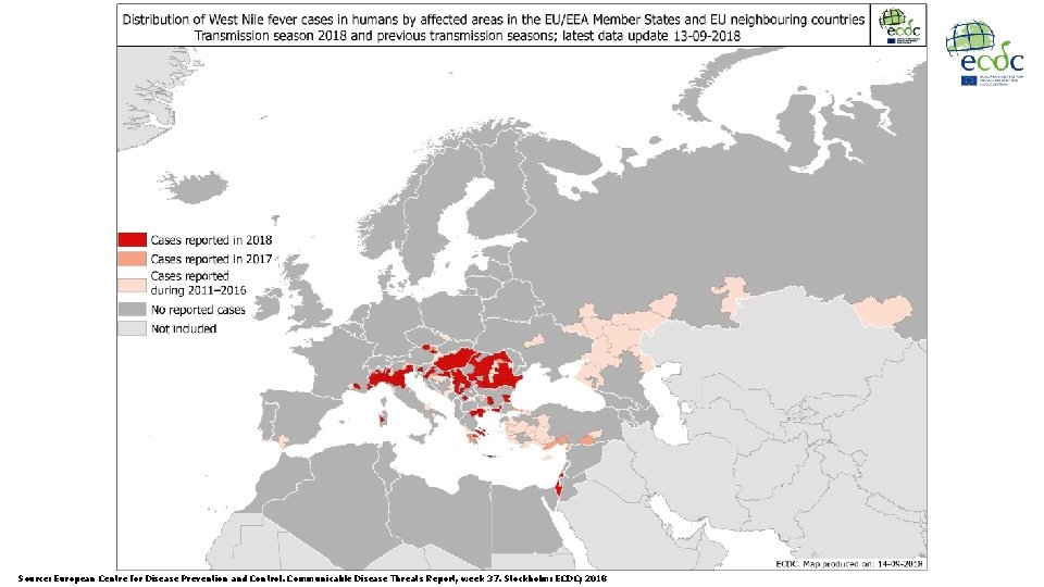 Source: European Centre for Disease Prevention and Control. Communicable Disease Threats Report, week 37. Source: European Centre for Disease Prevention and Control. Communicable Disease Threats Report, week 37.