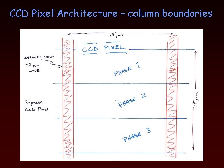 CCD Pixel Architecture – column boundaries 