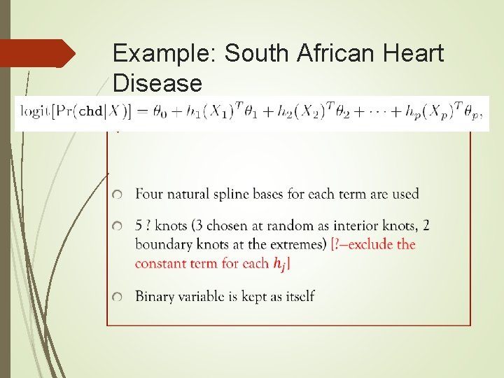 Example: South African Heart Disease 