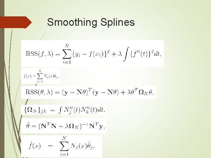 Smoothing Splines 