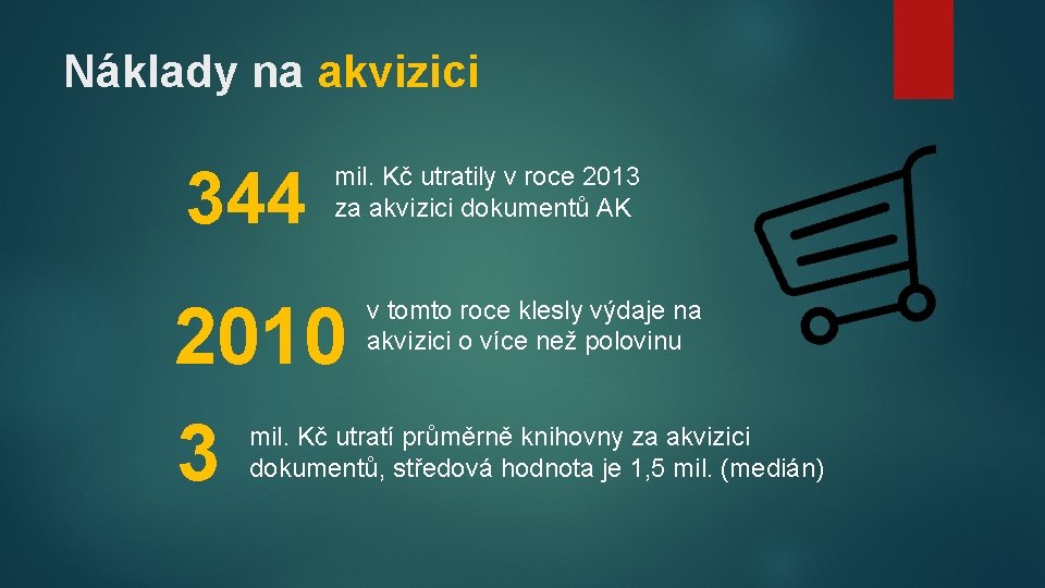 Náklady na akvizici 344 mil. Kč utratily v roce 2013 za akvizici dokumentů AK