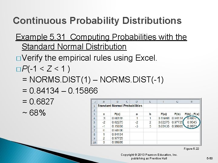 Continuous Probability Distributions Example 5. 31 Computing Probabilities with the Standard Normal Distribution �