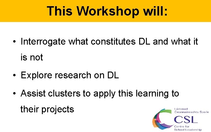 This Workshop will: • Interrogate what constitutes DL and what it is not •