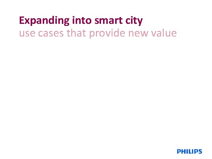 Expanding into smart city use cases that provide new value City asset management /dashboard