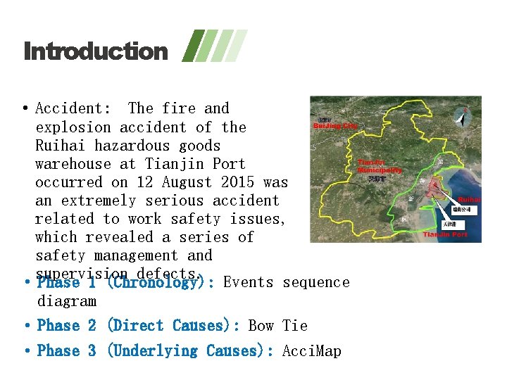 Introduction • Accident: The fire and explosion accident of the Ruihai hazardous goods warehouse