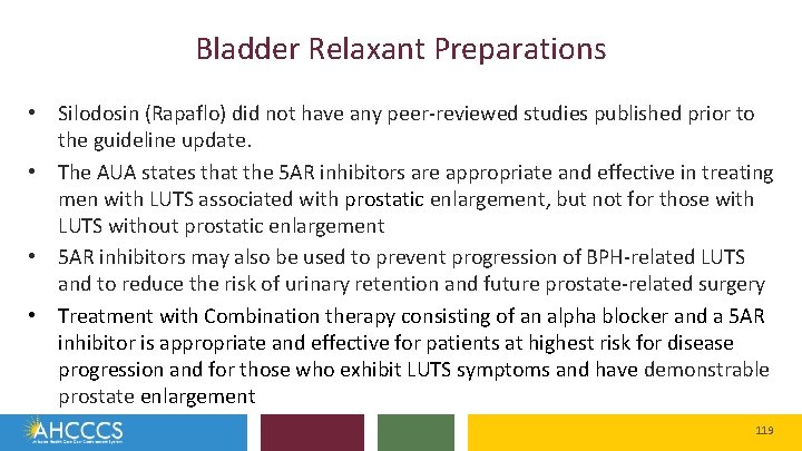 Bladder Relaxant Preparations • Silodosin (Rapaflo) did not have any peer-reviewed studies published prior