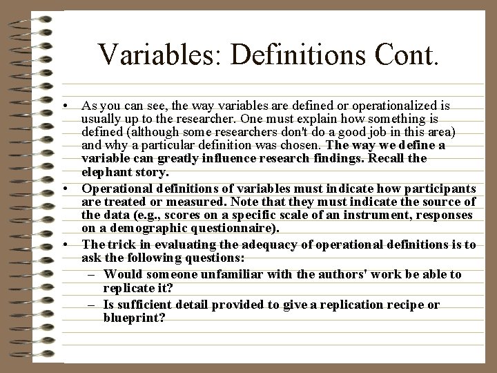 Variables: Definitions Cont. • As you can see, the way variables are defined or