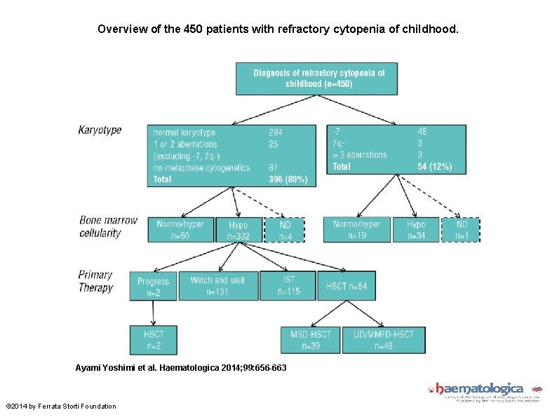 Overview of the 450 patients with refractory cytopenia of childhood. Ayami Yoshimi et al.