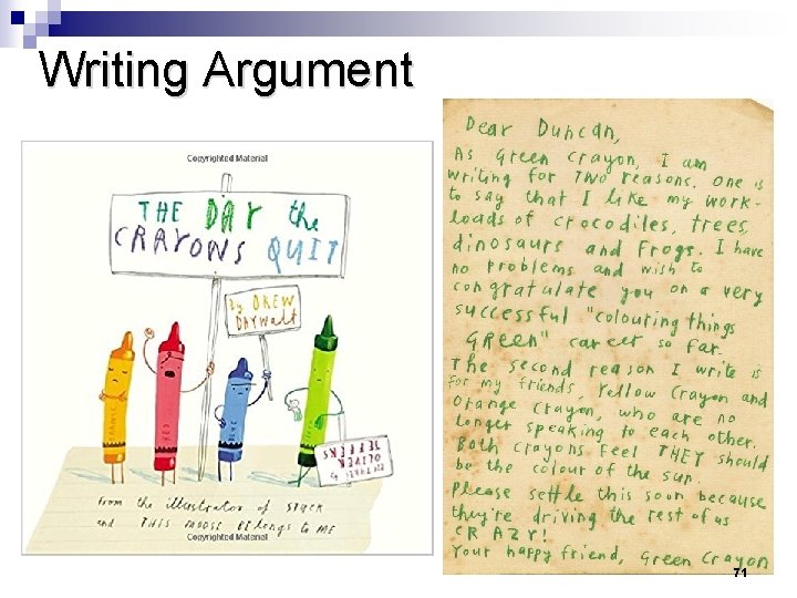 Writing Argument 71 