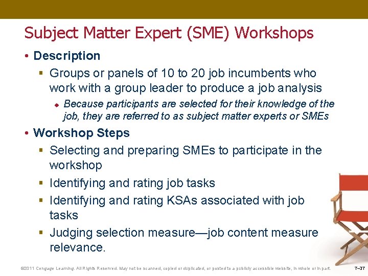 Subject Matter Expert (SME) Workshops • Description § Groups or panels of 10 to