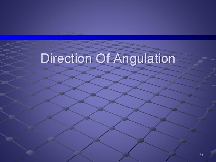 Direction Of Angulation 73 