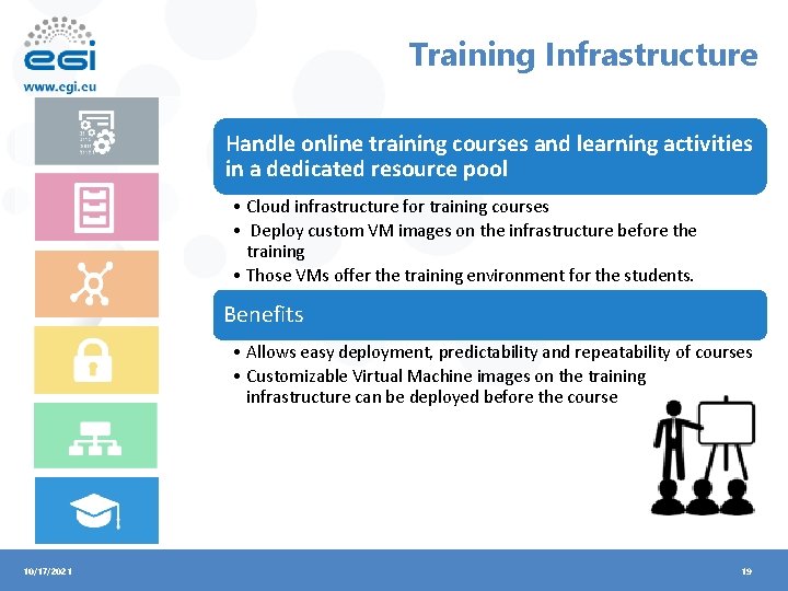 Training Infrastructure Handle online training courses and learning activities in a dedicated resource pool