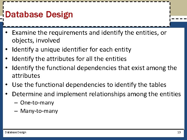 Microsoft Access 2010 Chapter 11 Database Design Objectives