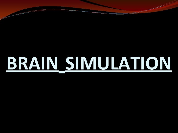BRAIN SIMULATION 