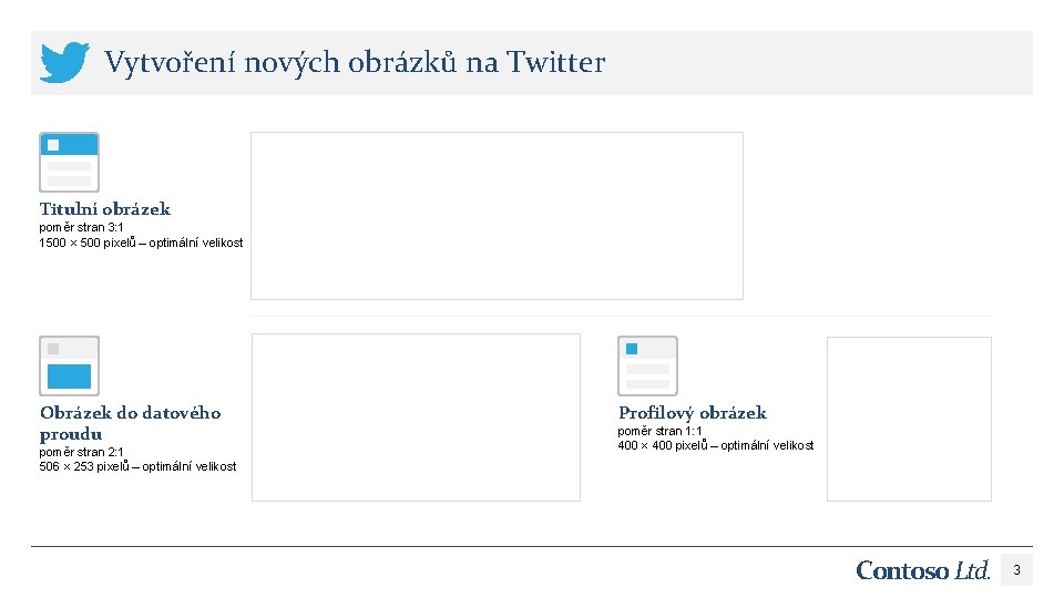 Vytvoření nových obrázků na Twitter Titulní obrázek poměr stran 3: 1 1500 × 500