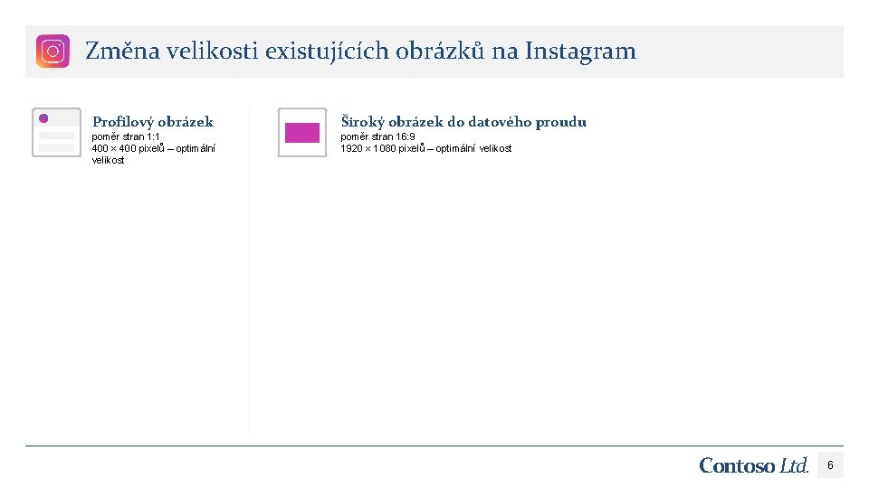 Změna velikosti existujících obrázků na Instagram Profilový obrázek Široký obrázek do datového proudu poměr