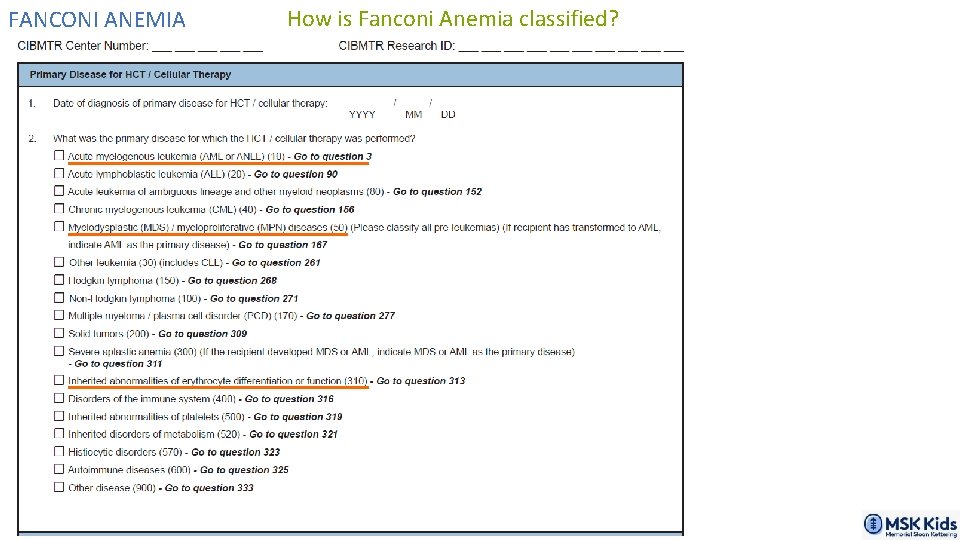 FANCONI ANEMIA How is Fanconi Anemia classified? 