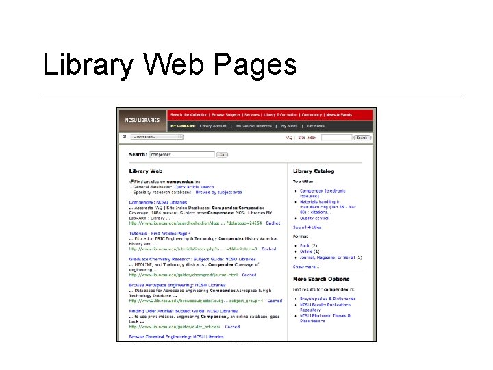 Library Web Pages 