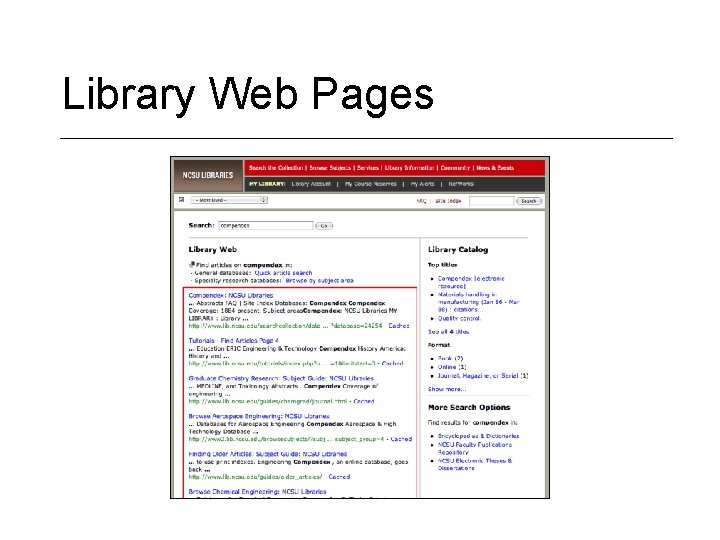 Library Web Pages 