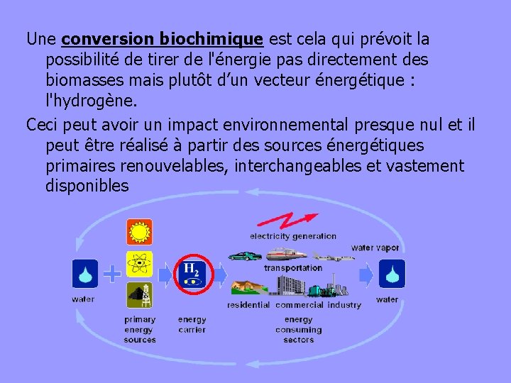 Une conversion biochimique est cela qui prévoit la possibilité de tirer de l'énergie pas