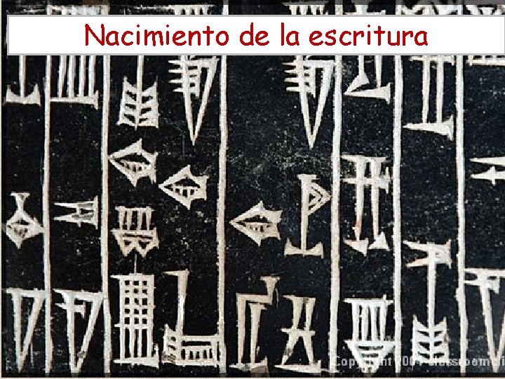 Nacimiento de la escritura 