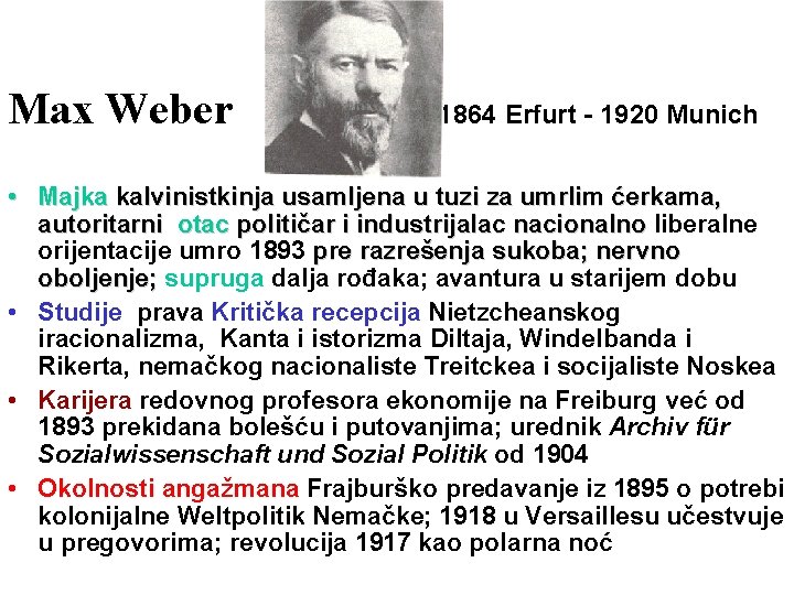 Max Weber 1864 Erfurt - 1920 Munich • Majka kalvinistkinja usamljena u tuzi za