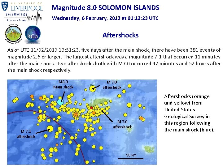 Magnitude 8. 0 SOLOMON ISLANDS Wednesday, 6 February, 2013 at 01: 12: 23 UTC