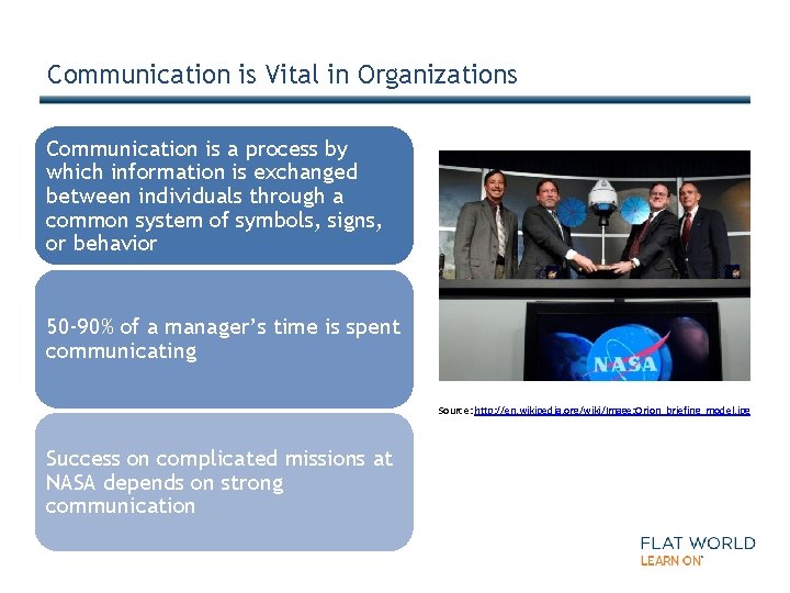 Communication is Vital in Organizations Communication is a process by which information is exchanged