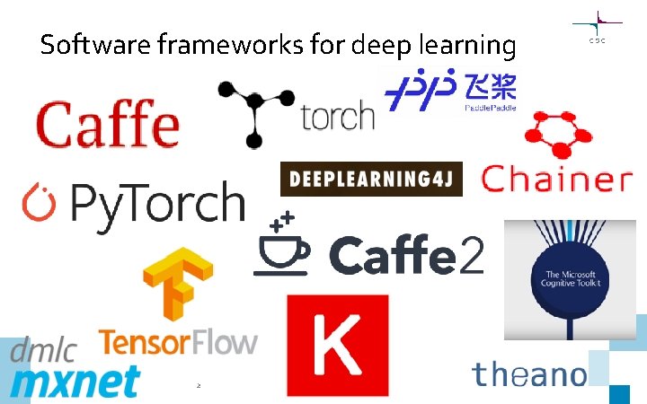 Software frameworks for deep learning 2 