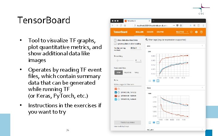 Tensor. Board • Tool to visualize TF graphs, plot quantitative metrics, and show additional