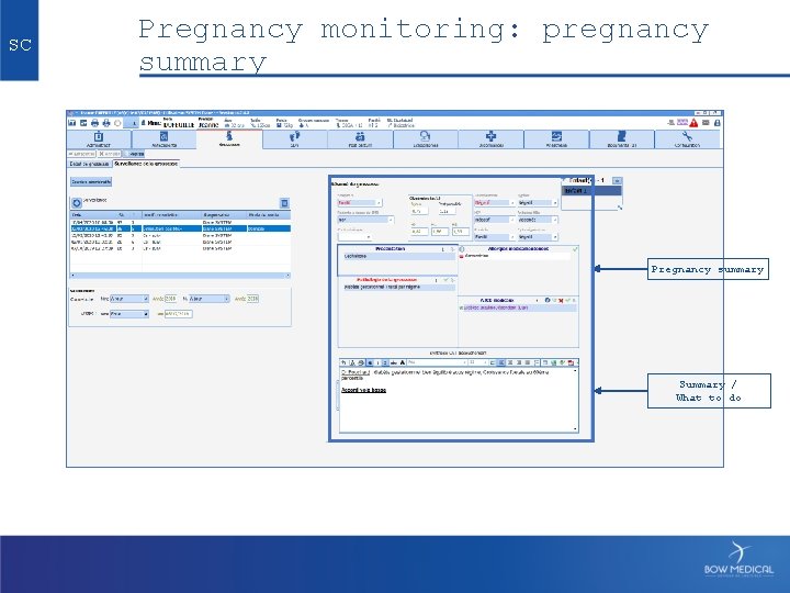 SC Pregnancy monitoring: pregnancy summary Pregnancy summary Summary / What to do 