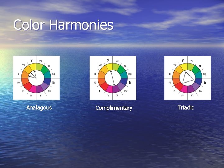 Color Harmonies Analagous Complimentary Triadic 