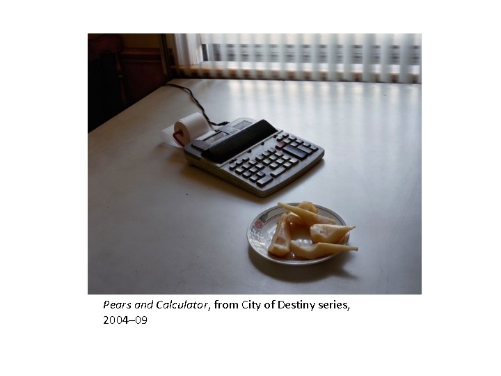 Pears and Calculator, from City of Destiny series, 2004– 09 