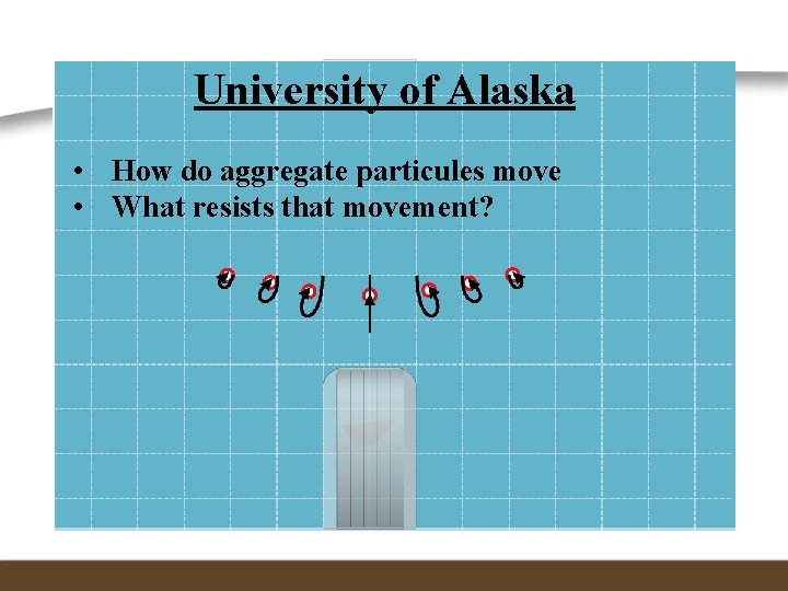 University of Alaska • How do aggregate particules move • What resists that movement?