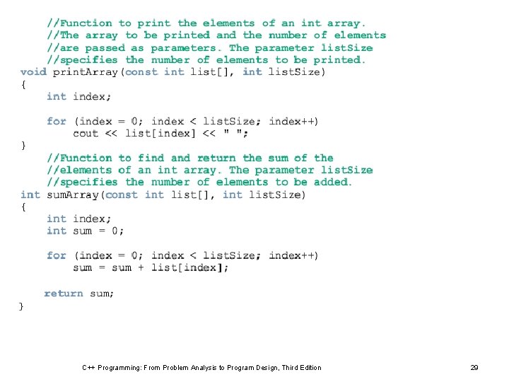 C++ Programming: From Problem Analysis to Program Design, Third Edition 29 C++ Programming: From Problem Analysis to Program Design, Third Edition 29