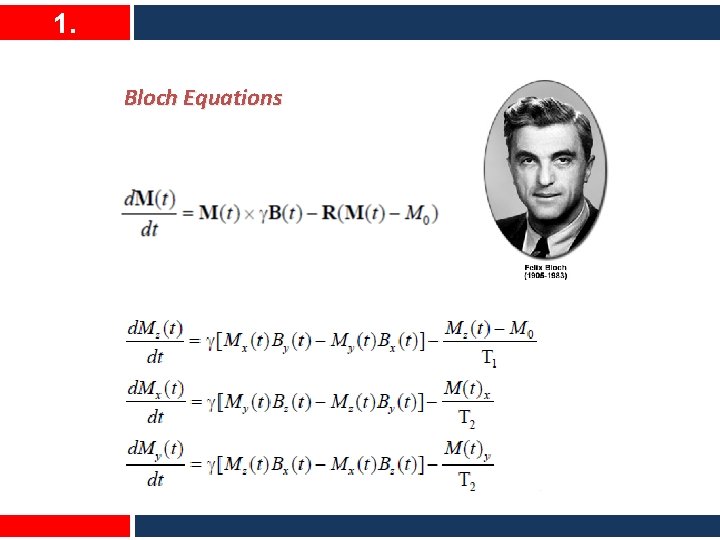 1. Bloch Equations 