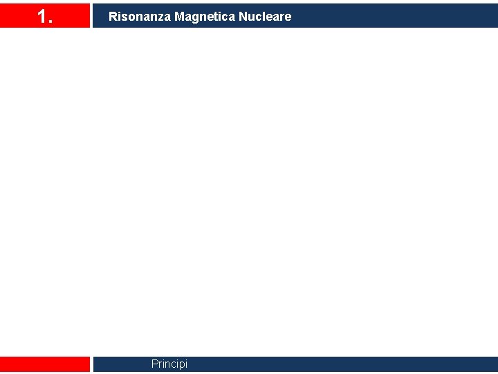 1. Risonanza Magnetica Nucleare Principi 